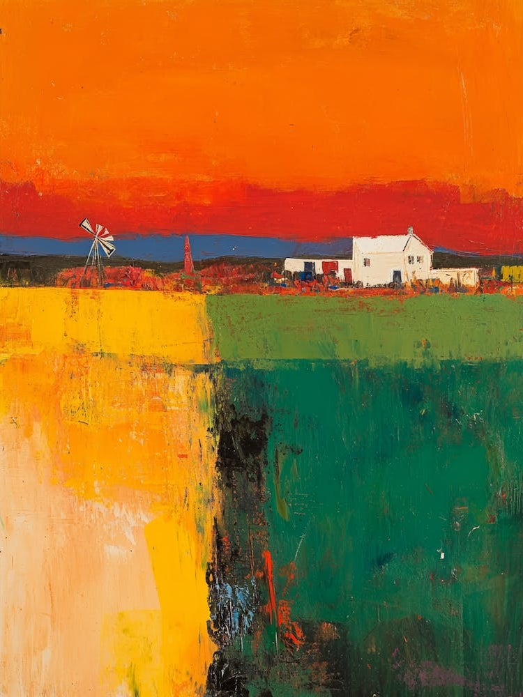 'Sunset Over The Farm'