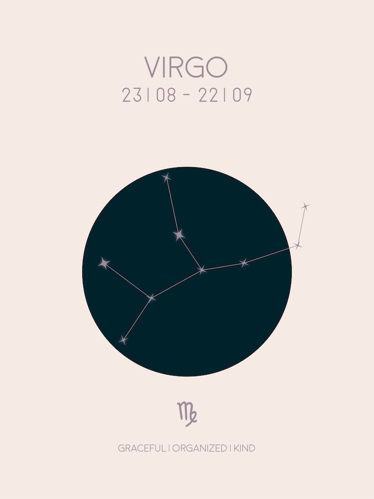 Virgo Star Sign In Light