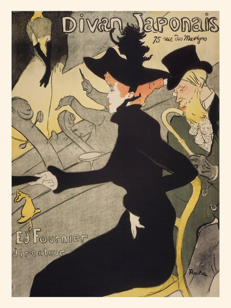 Vintage French Bar Poster, Toulouse Lautrec