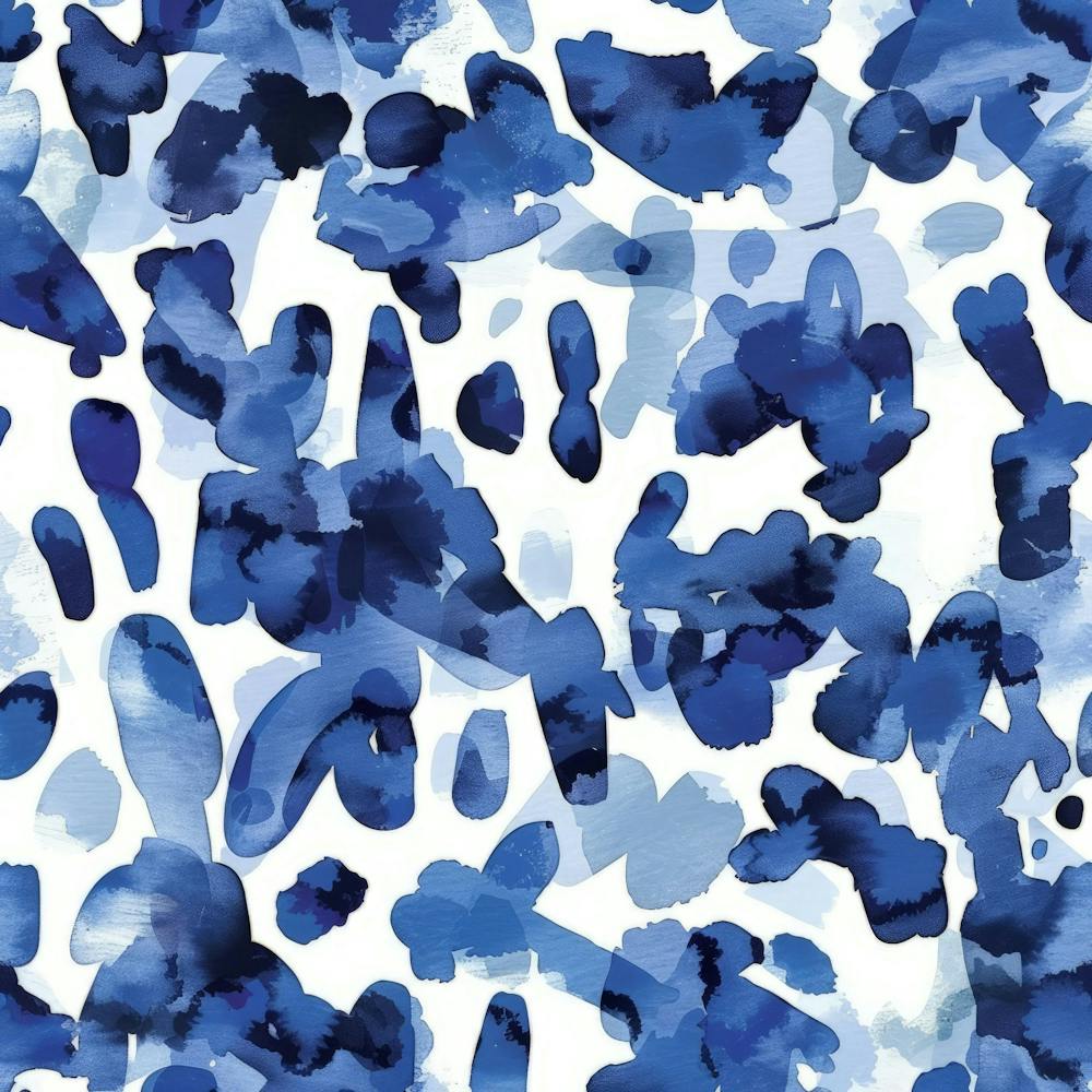 Blue And White Watercolor Pattern