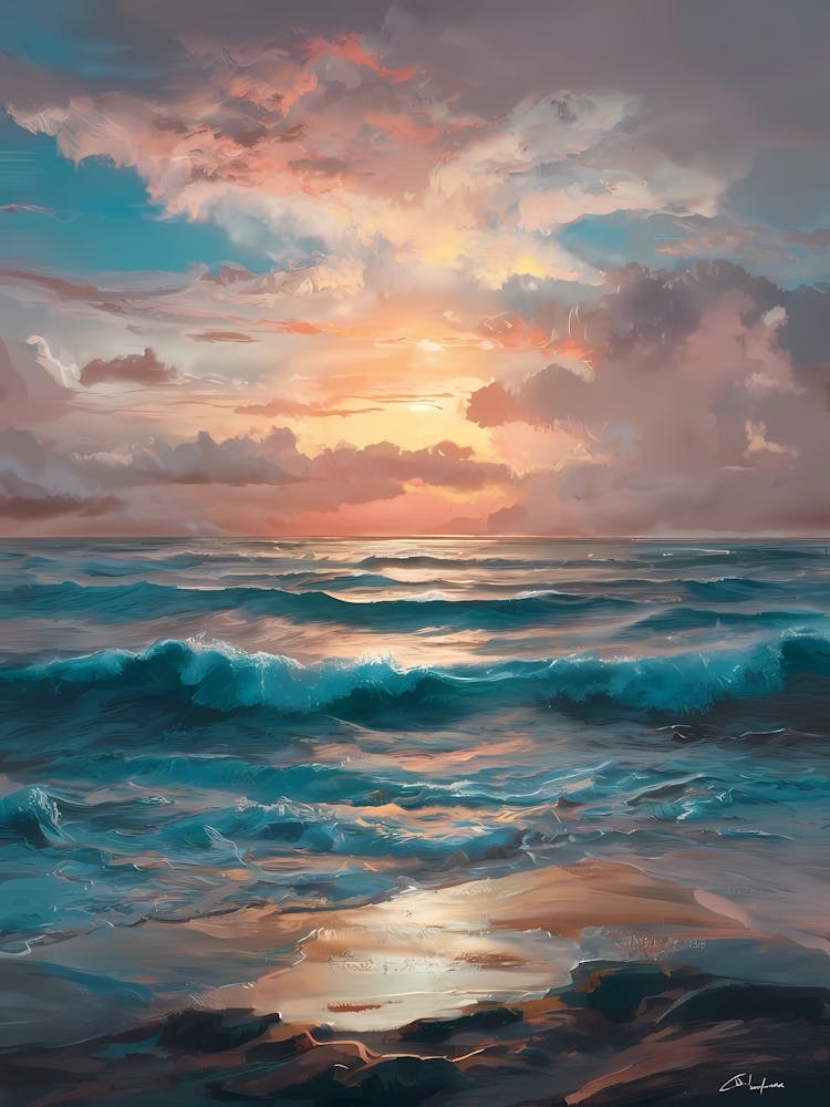 Sonnenuntergang über dem Ozean 21