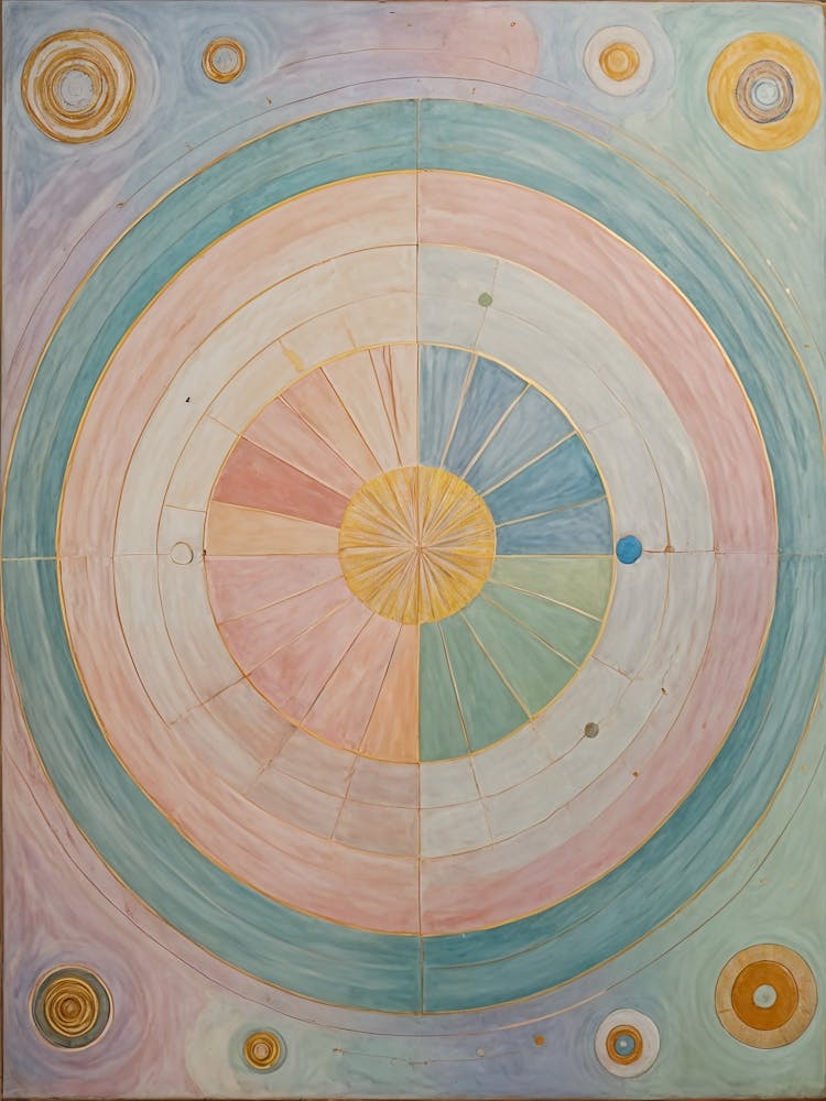 Abstract Pastel Colour Wheel no2