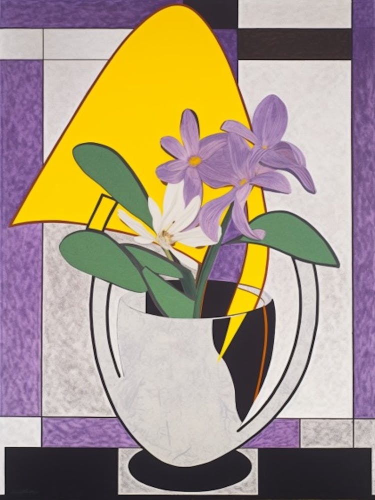 Crocus Flower Still Life  2 Abstract Expressionist