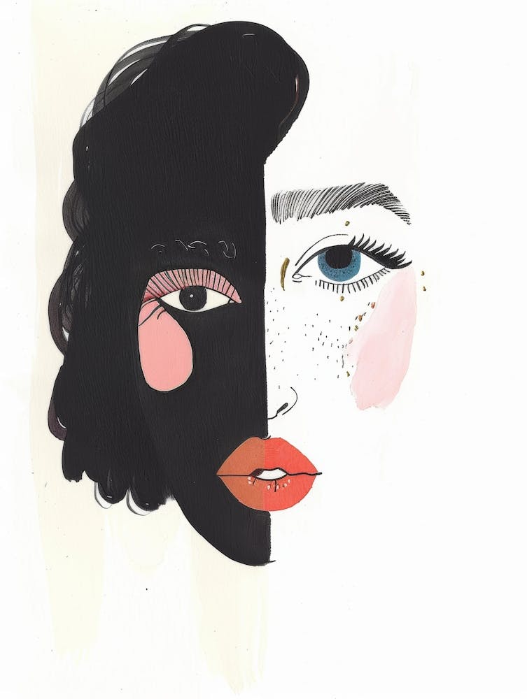 Black And White Face