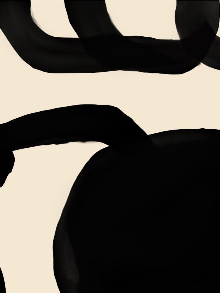 Black And Beige Abstract Painting 1