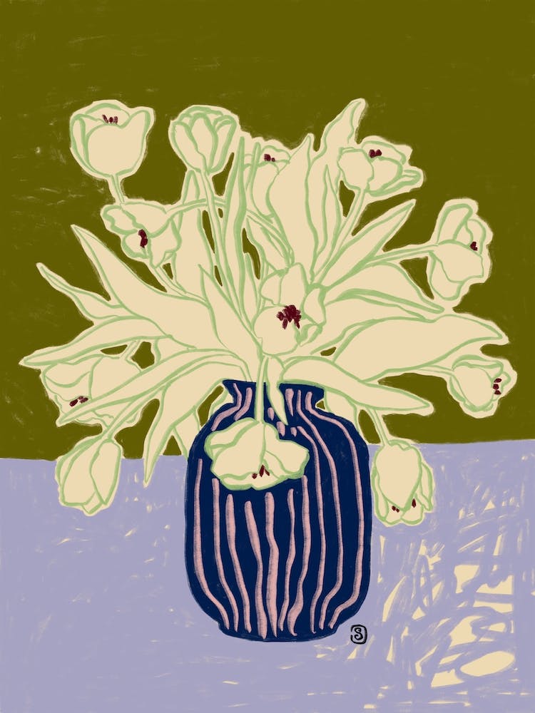 Green Tulips Hallway