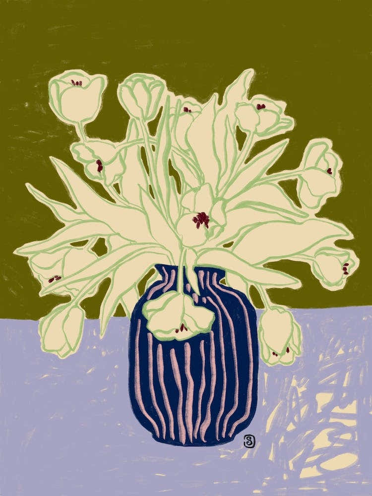 Green Tulips Hallway