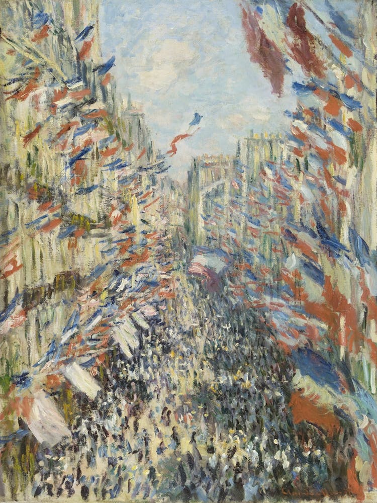The Rue Montorgueil In Paris, (1878), Claude Monet