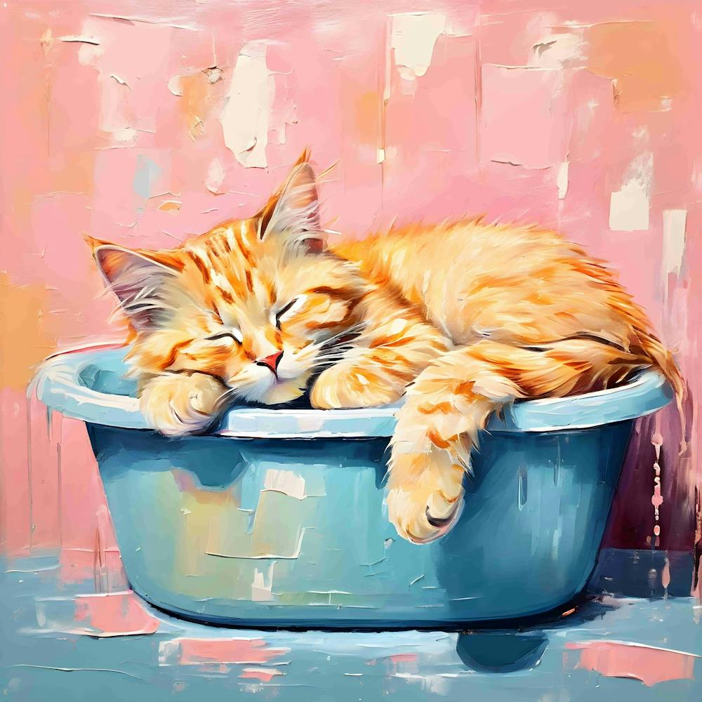 Cat In A Bowl