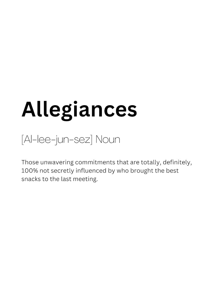 Allegiances Definition Meaning