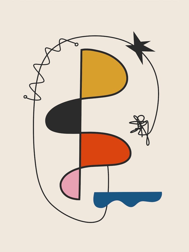 Mirò Inspired Abstract Eclectic Art 2