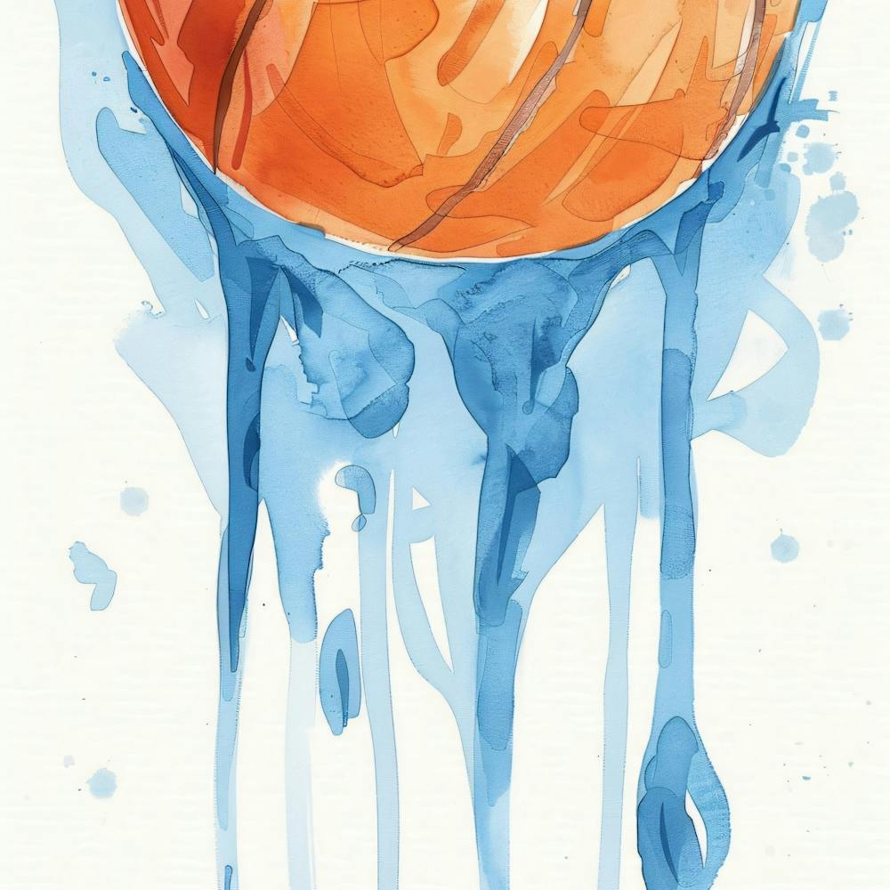 Peinture Aquarelle Basketball 2