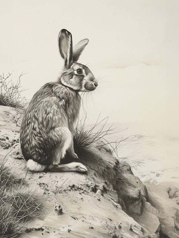 American Sable Rabbit Drawing 1