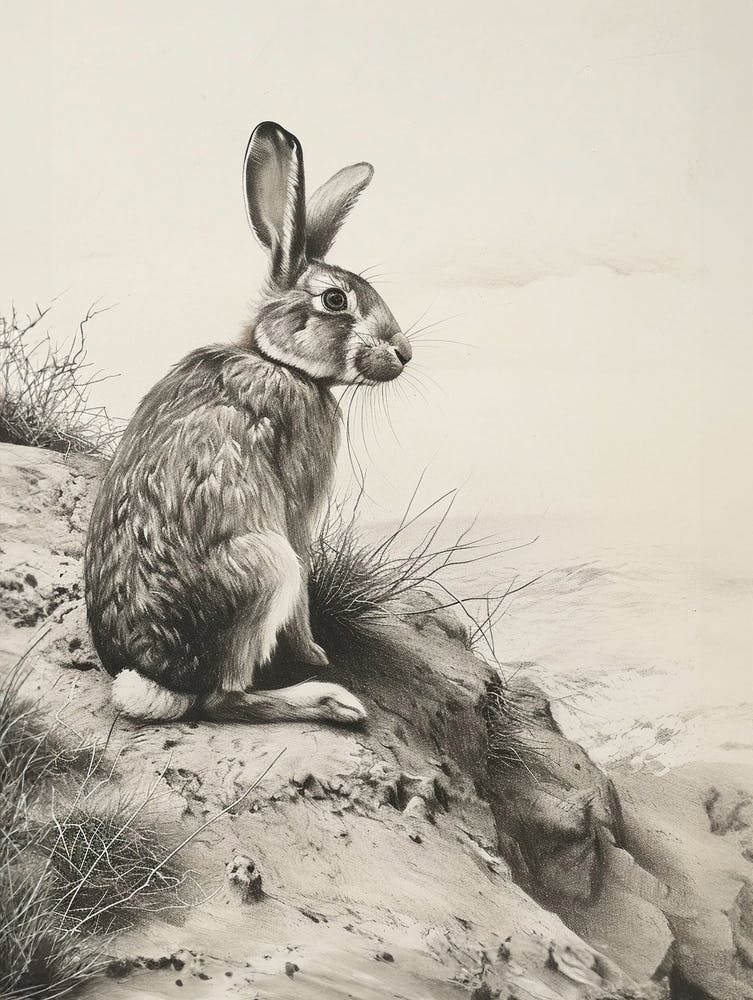 American Sable Rabbit Drawing 1