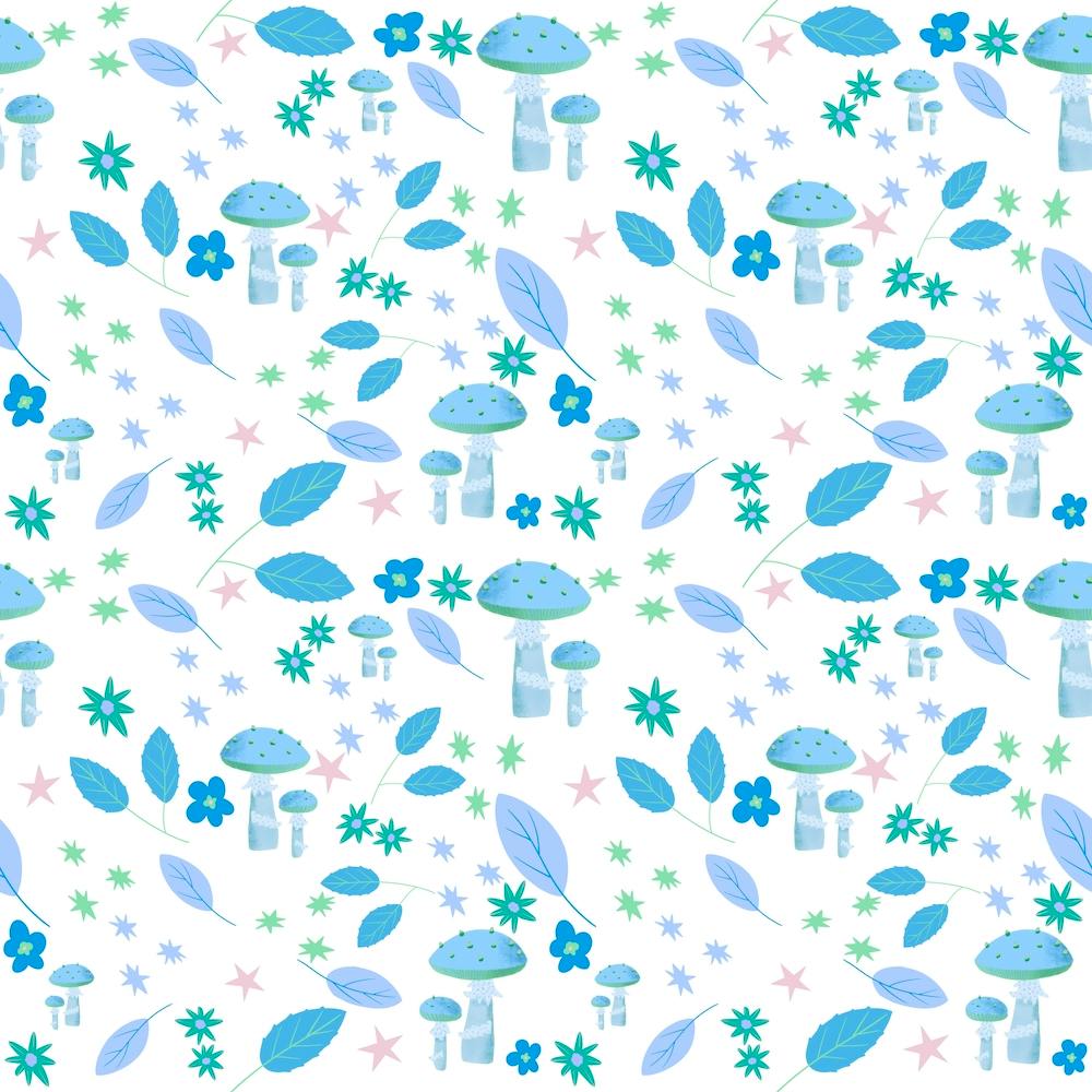 Blue And White Seamless Pattern