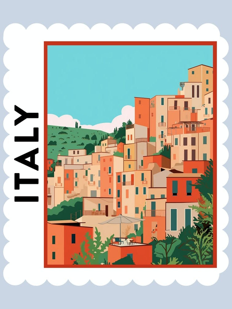 Italy 2 Travel Stamp Poster