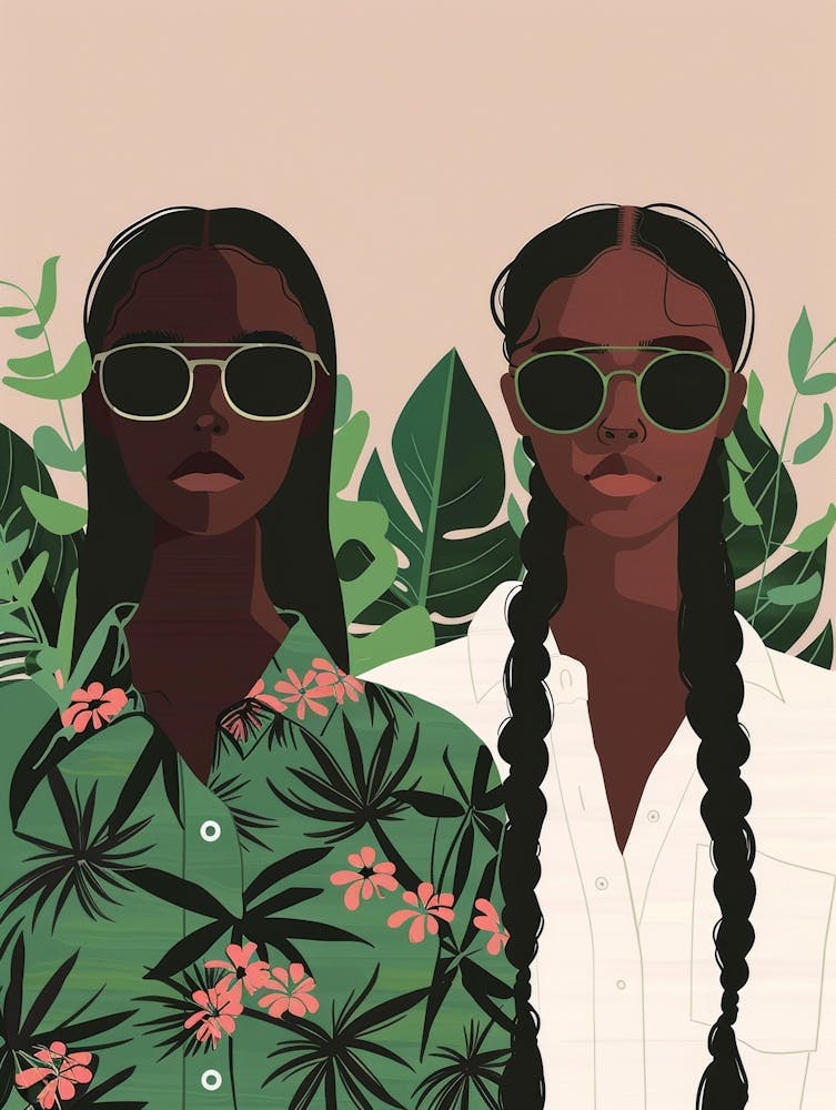 Two African Women In Sunglasses 1