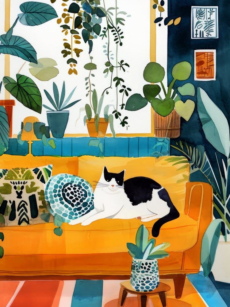 Cat On The Couch animal Cat's life