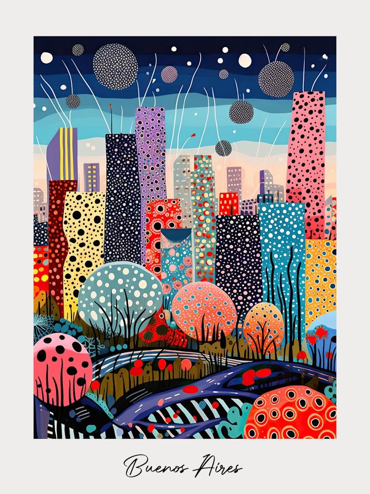 Poster Of Buenos Aires, Illustration In The Style Of Pop Art 3