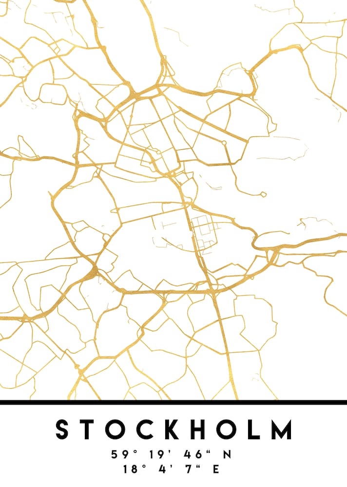 Stockholm Sweden City Street Map