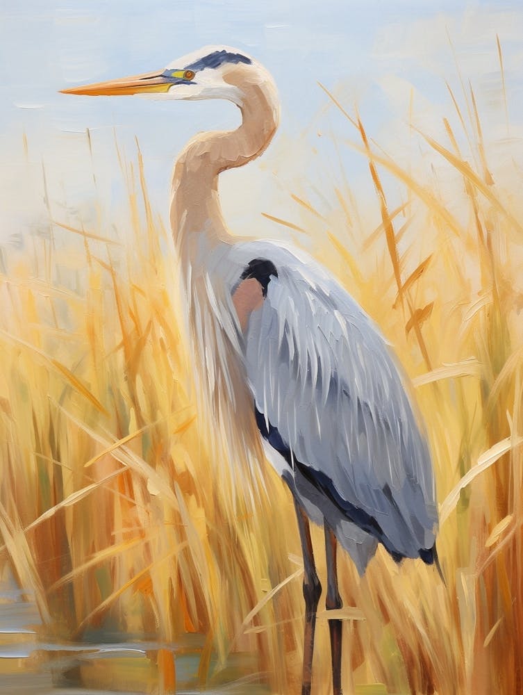 Bird Painting Great Blue Heron 6