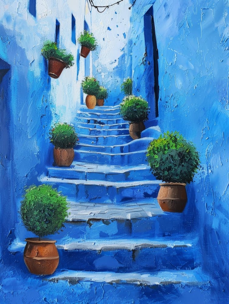 Blue Steps In Chefchaouen