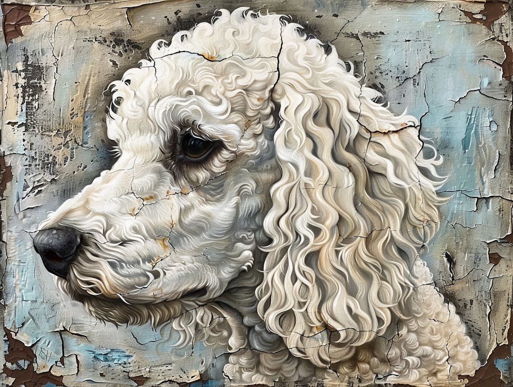 White Poodle Fine Art Portrait 1