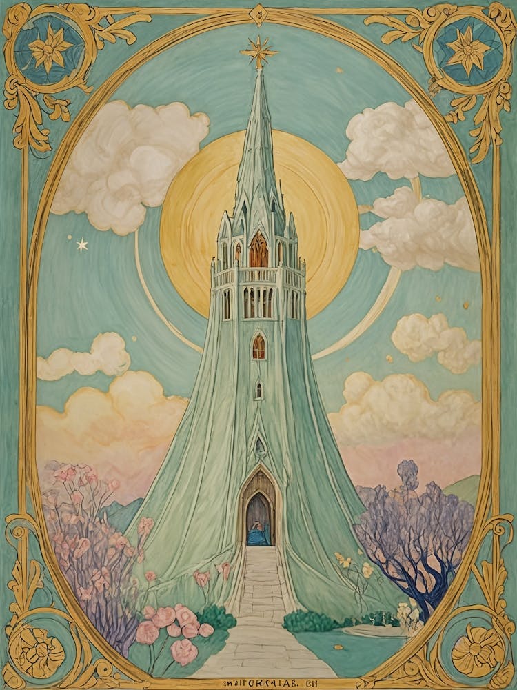 Turm in Pastell Nr. 1