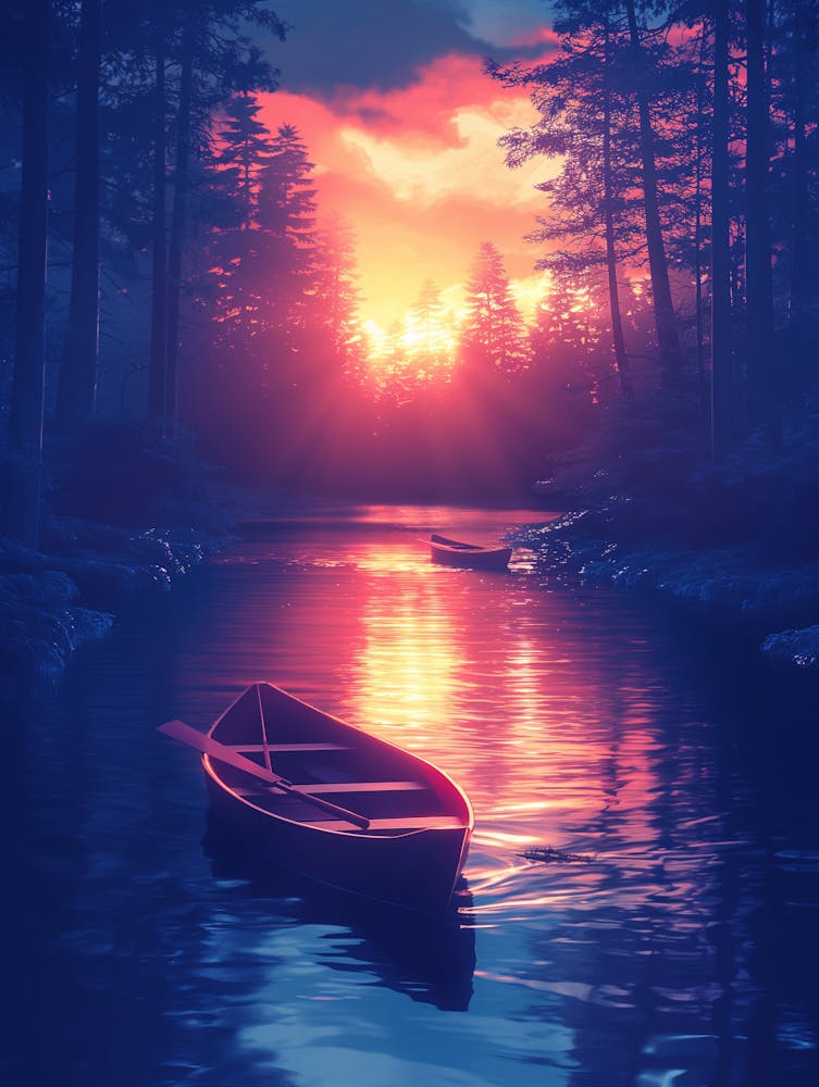 Sonnenuntergang im Wald