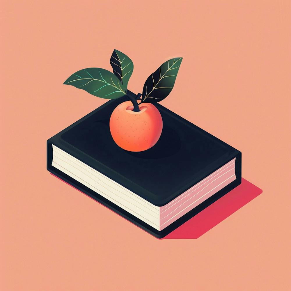 Apple On A Book