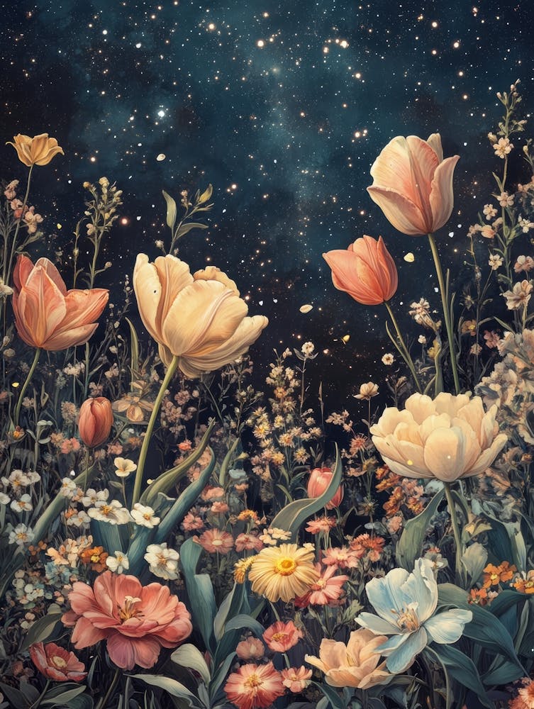 Flowers In The Night Sky 4