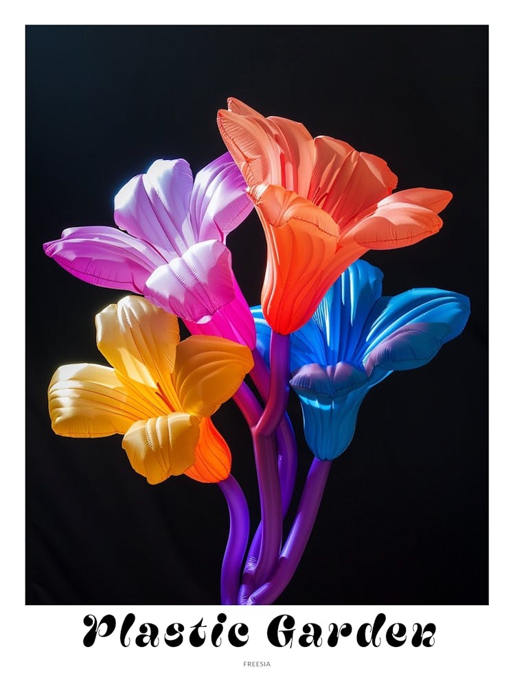 Bright Inflatable Flowers Poster Freesia 4