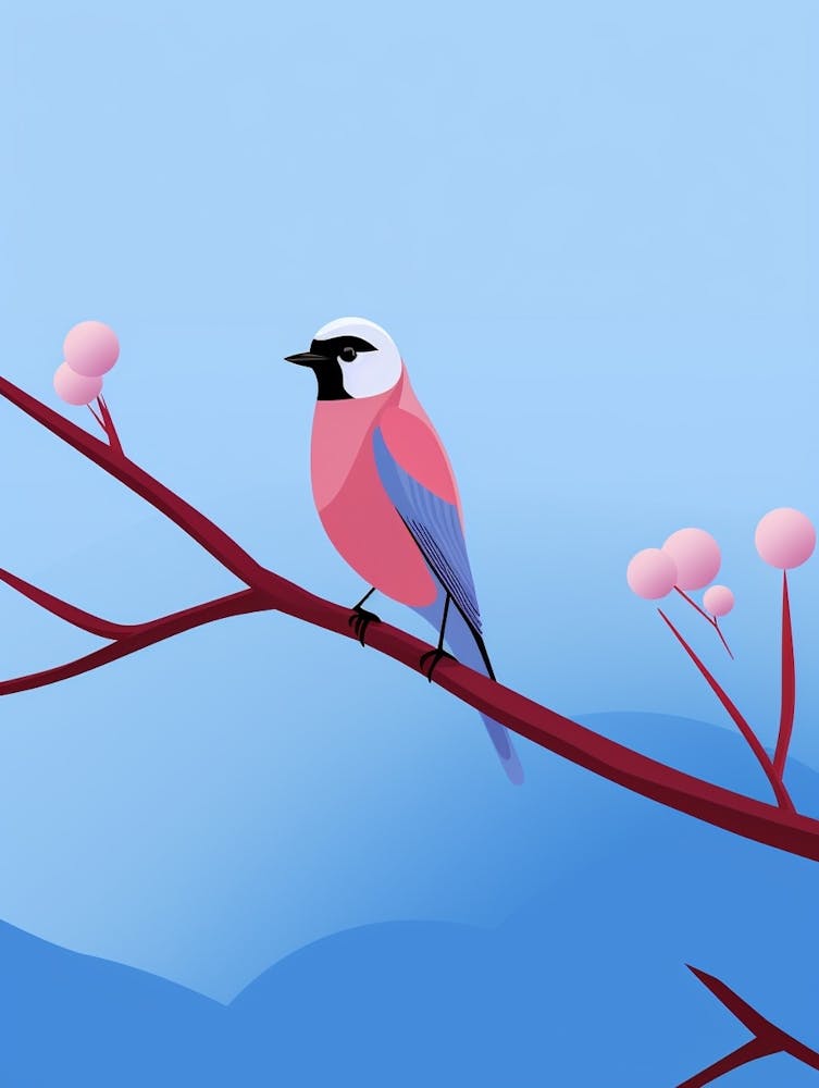 Minimalist Eastern Bluebird 4 Illustration