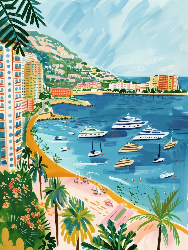 Travel Poster Happy Places Monaco 2