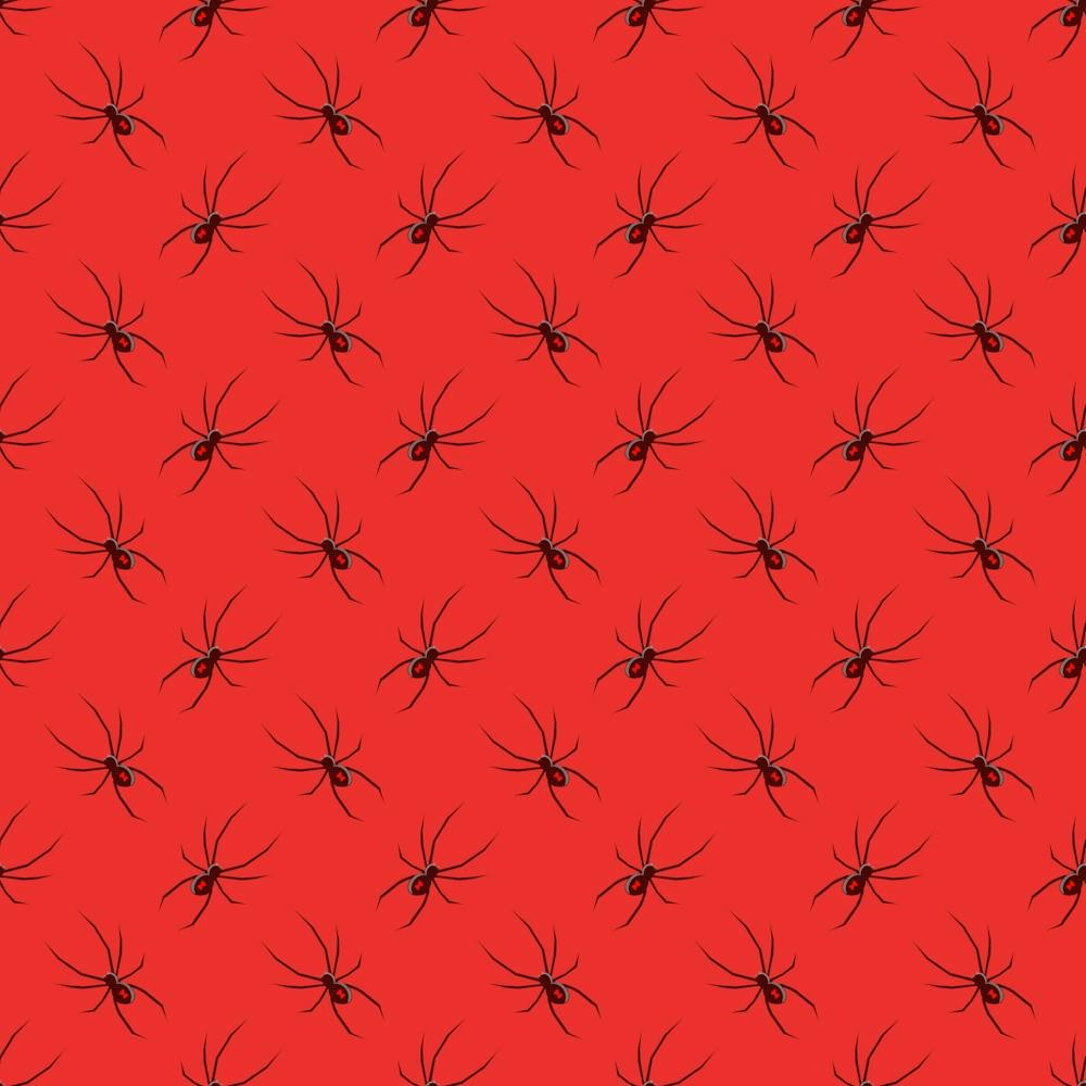 Spiders On A Red Background
