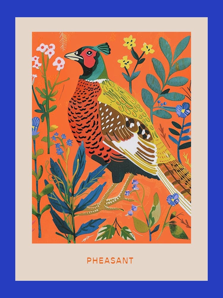 Spring Birds Poster Pheasant 2