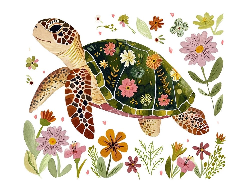 Little Floral Sea Turtle 1