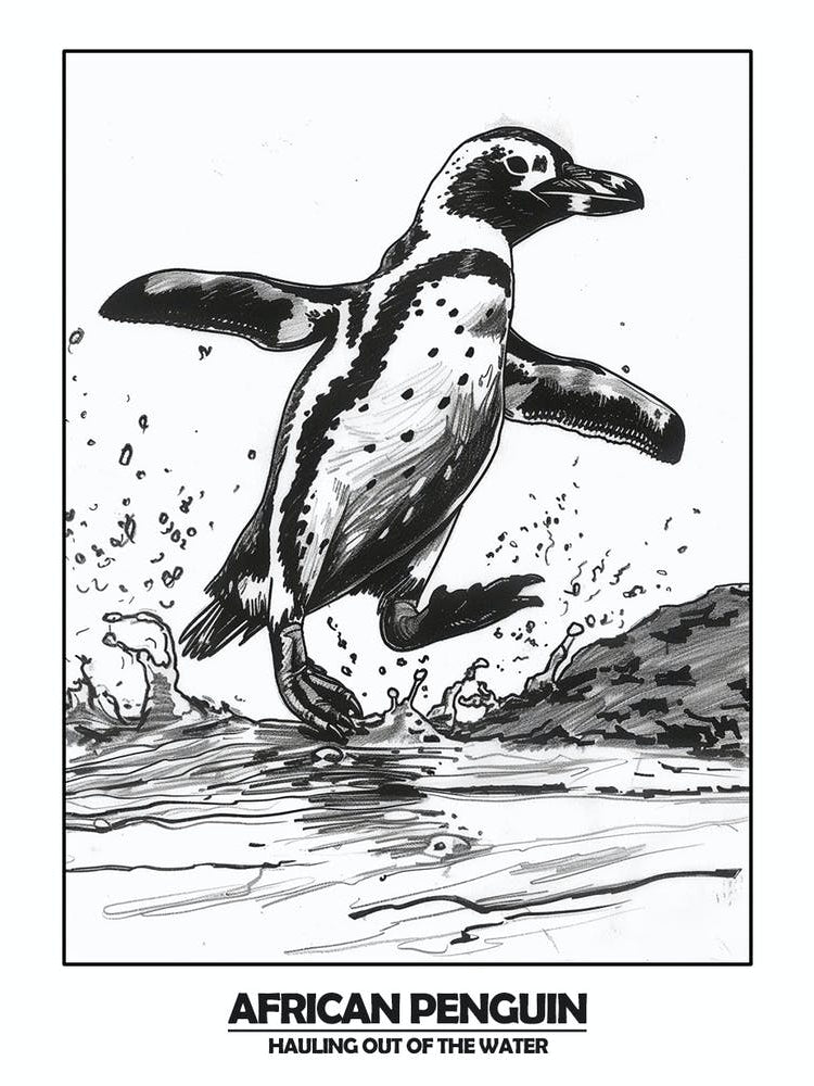 Penguin Hauling Out Of The Water Poster 1
