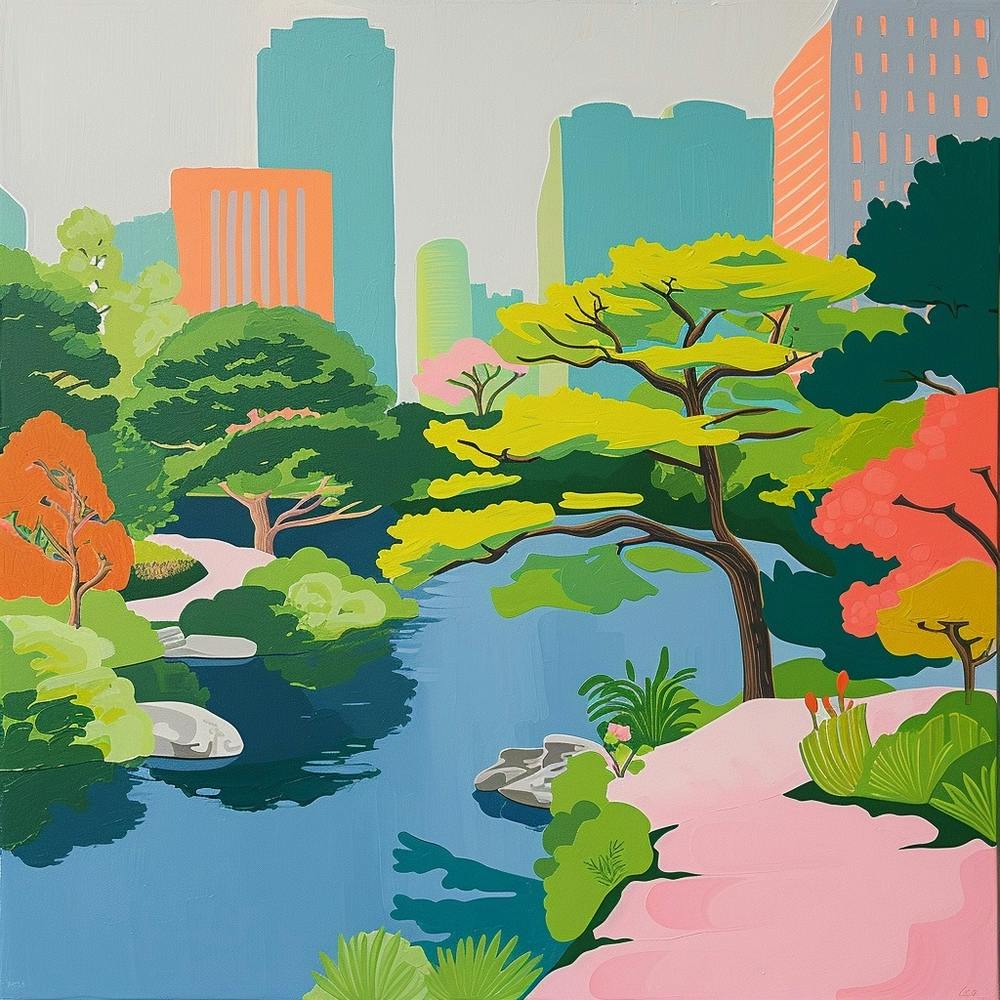 Colourful Gardens Hamarikyu Gardens Japan 1