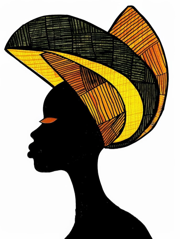 Afrikanische Frau mit Hut