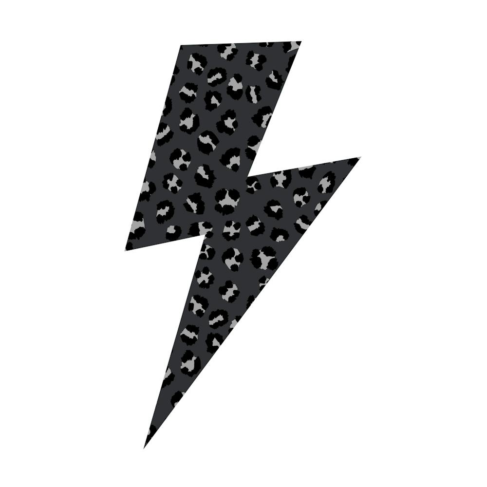 Black and Grey Leopard Cheetah Spots Lightning