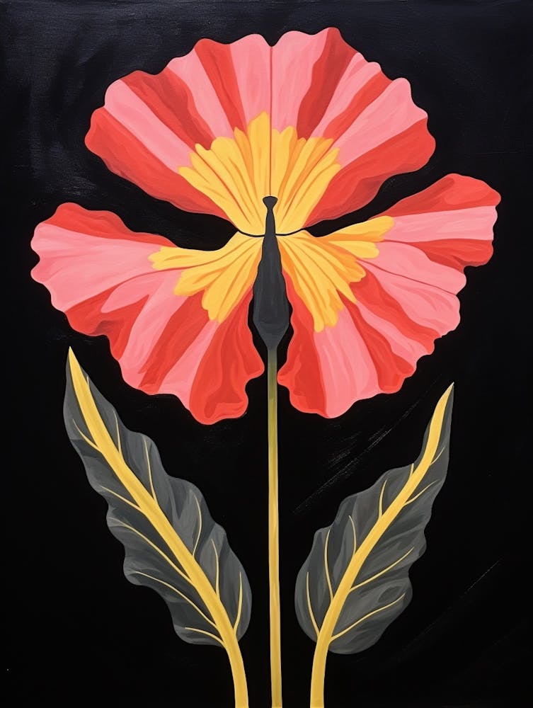 Carnation 1 Hilma Af Klint Inspired Flower Illustration