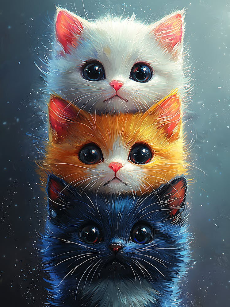 Cute Cats Stacked Together 6