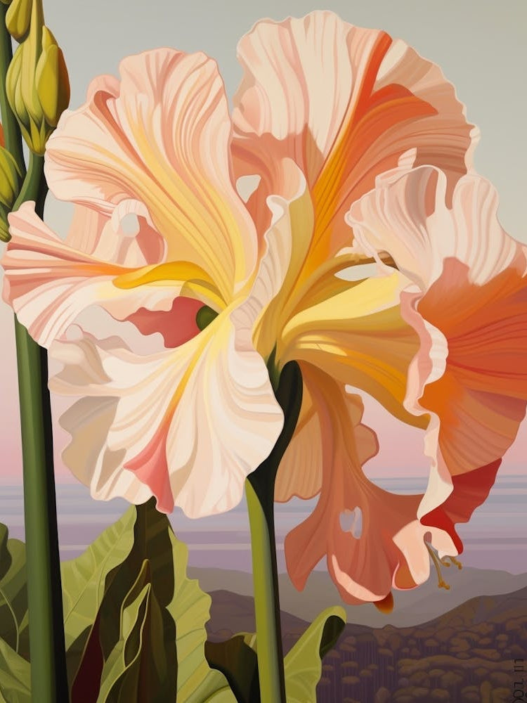 Amaryllis 2 Flower Painting