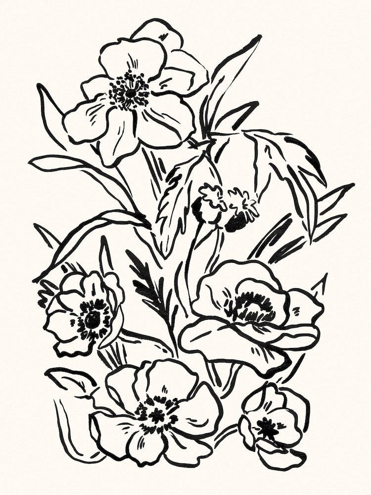 Mix Black Flowers