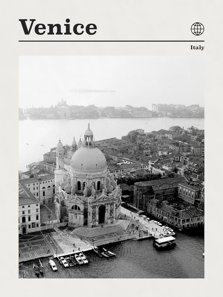 Venice Italy Black And White