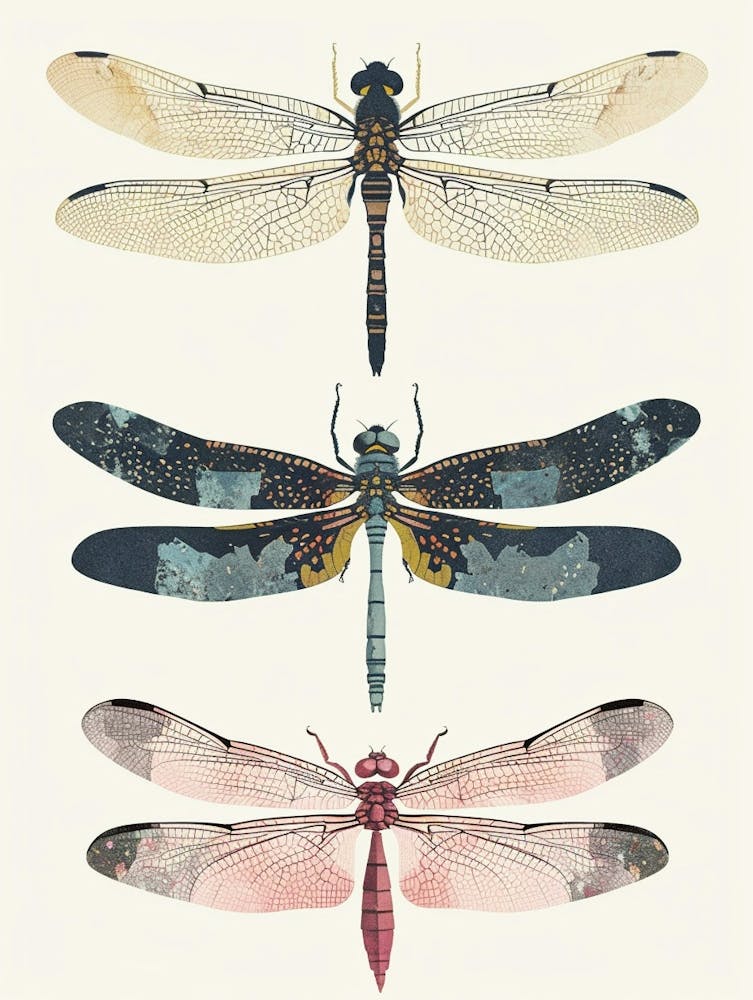 Illustration Colorée D'Insecte Libellule 8