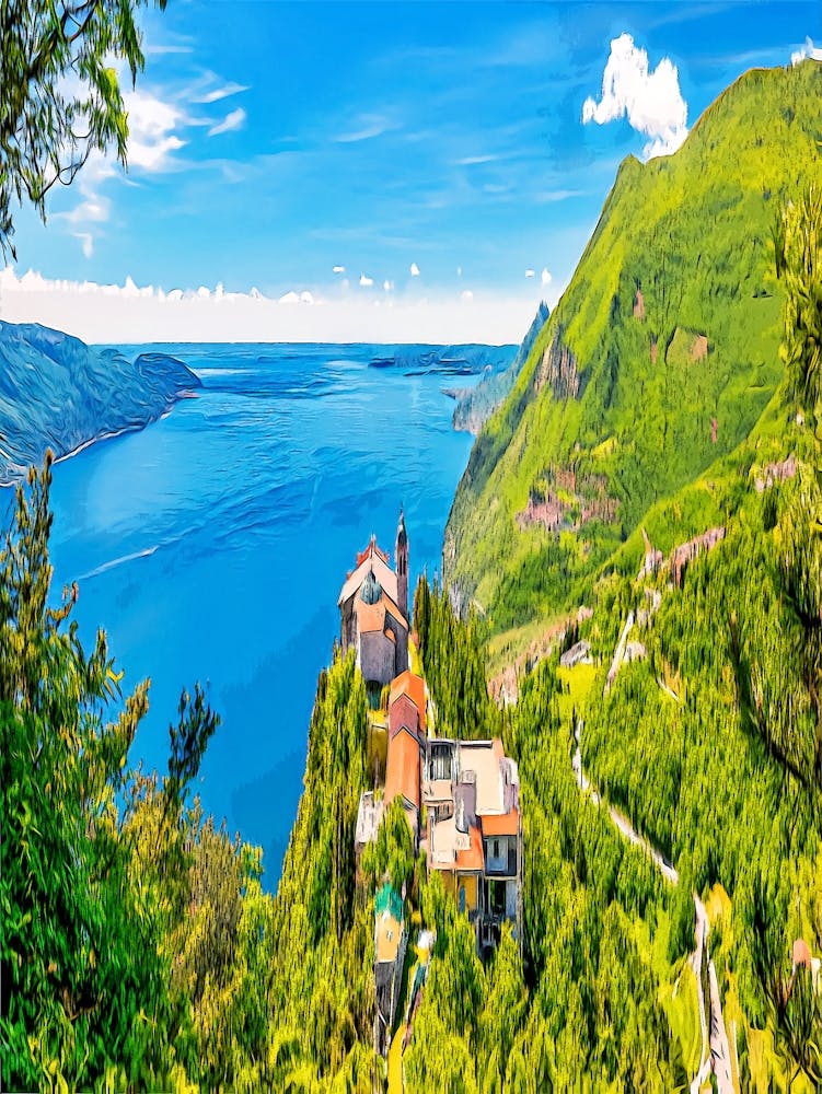 Madonna Di Montecastello Hermitage Above Lago Di Garda