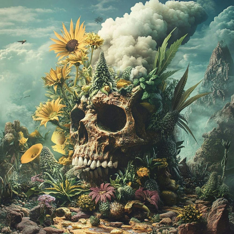 Skull And Flowers 1