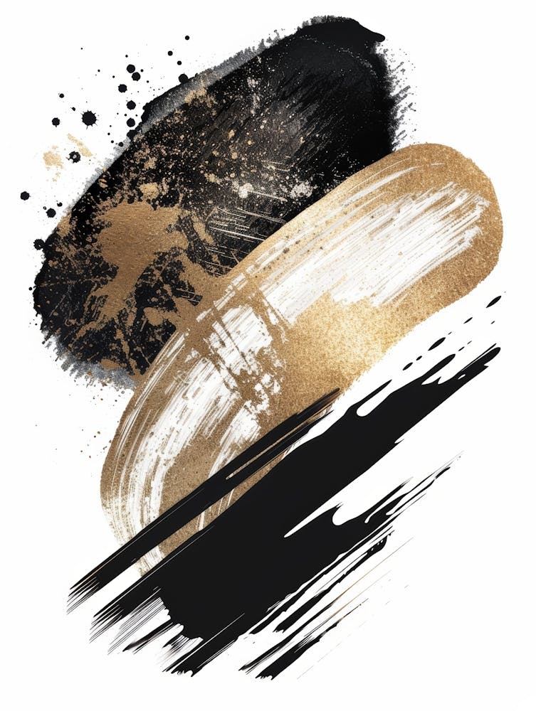 Gold And Black Brushstrokes 4